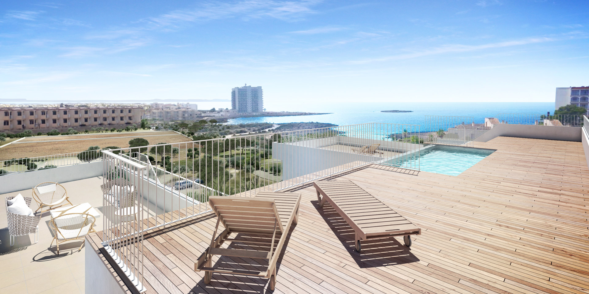 Apartamento de lujo con vistas espectaculares al mar en Colonia Sant Jordi