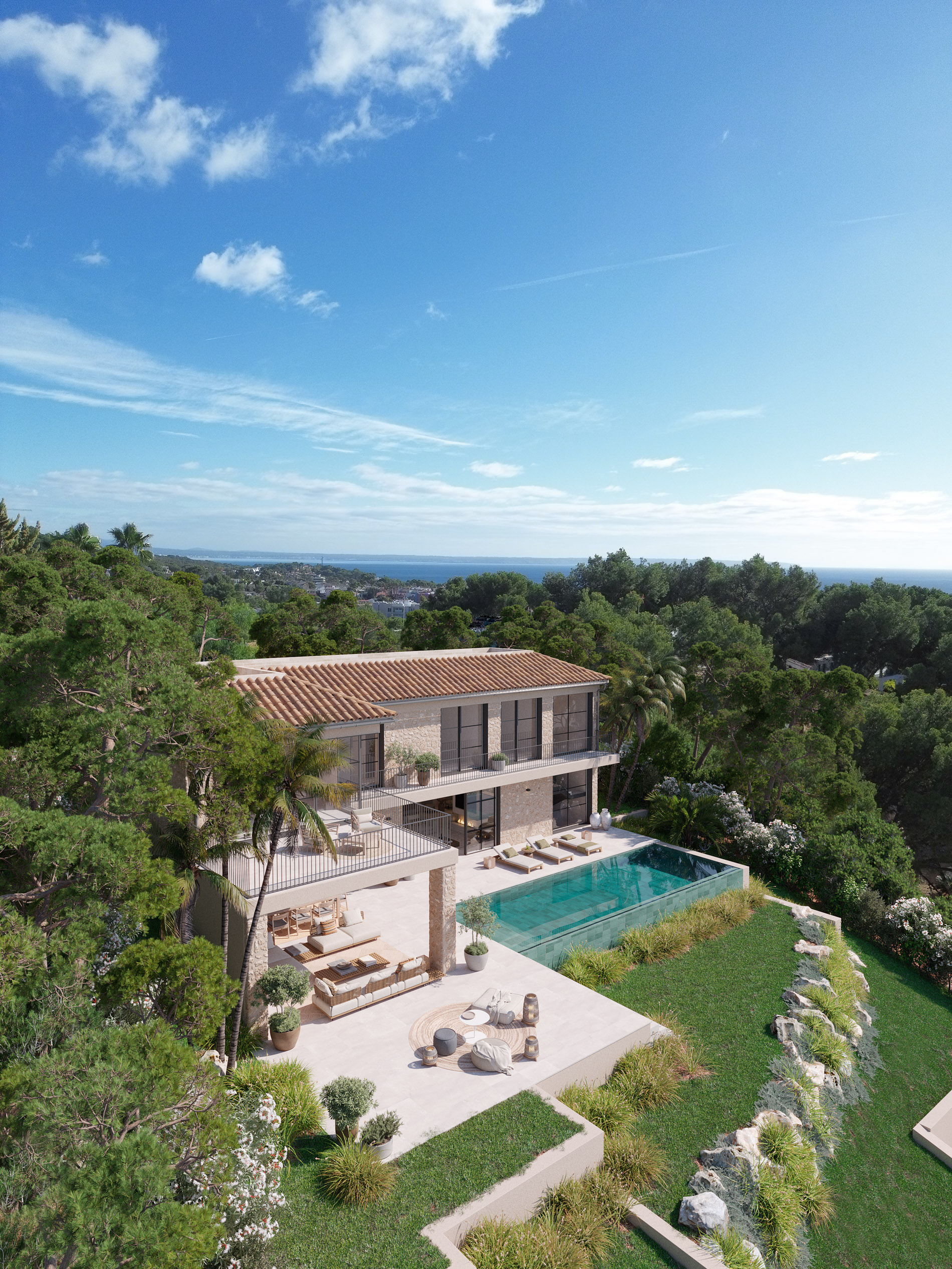 Espectacular villa con vistas al mar en las colinas de Costa d'en Blanes